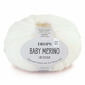 DROPS Baby Merino Uni Colour - 01 wit - Wol & Garen
