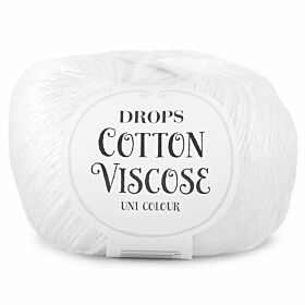 DROPS Cotton Viscose Uni Colour - 01 wit - Katoen/Viscose Garen