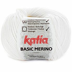 Katia Basic Merino 01 wit - Wol/Acryl Garen
