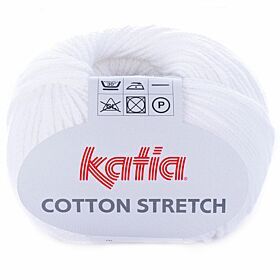 Katia Cotton Stretch 01 wit blanco - Katoen Stretchgaren