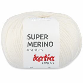 Katia Super Merino - 01 wit - Wol/Acryl Garen