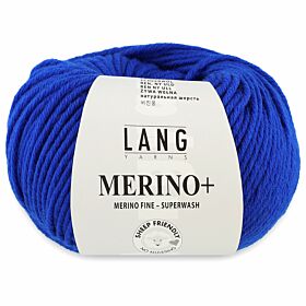 Lang Yarns Merino Plus 10 koningsblauw / royaal blauw / kobaltblauw - Merinowol Garen