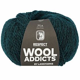 WoolAddicts Respect 18 donker petrol - Merino/Alpaca Garen