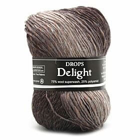 DROPS Delight Print - 02 bruin/beige/heide - Wol Garen