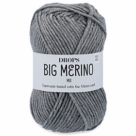 DROPS Big Merino 02 grijs (mix) - Wol Garen