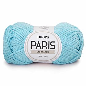 DROPS Paris Uni Colour - 02 lichtturkoois - Katoen Garen