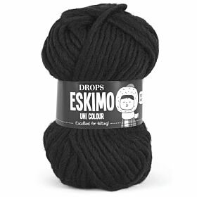 DROPS Snow / Eskimo Uni Colour 02 zwart - Wol Garen