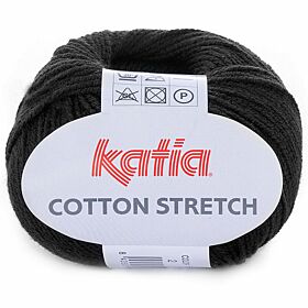 Katia Cotton Stretch 02 zwart / black - Katoen Stretchgaren