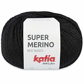 Katia Super Merino - 02 zwart - Wol/Acryl Garen
