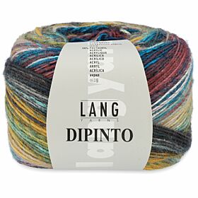 Lang Yarns Dipinto 25 blauw/okergeel - Wol/Acryl Garen