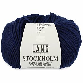 Lang Yarns Stockholm 25 donkerblauw - Wol/Acryl Garen