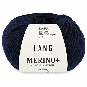 Lang Yarns Merino Plus 25 marineblauw / navy - Merinowol Garen
