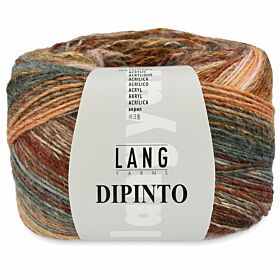 Lang Yarns Dipinto 26 bruin/groen/grijs - Wol/Acryl Garen