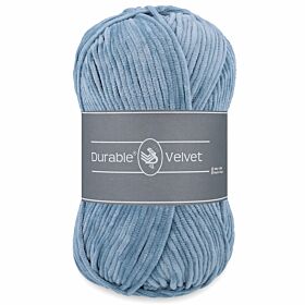 Durable Velvet 289 blue grey - Chenille Garen