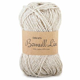 DROPS Bomull-Lin Uni Colour - 03 zand / lichtbeige - Katoen/Linnen Garen