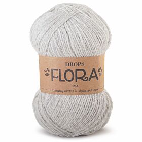 DROPS Flora Mix - 03 lichtgrijs - Wol Garen