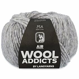WoolAddicts Air 03 lichtgrijs mix - Merinowol Garen