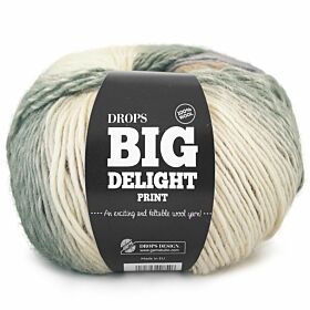 DROPS Big Delight Print - 03 mintchocolade - Wol Garen