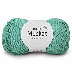 DROPS Muskat Uni Colour - 03 mintgroen - Katoen Garen