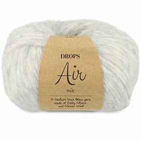 DROPS Air Mix 03 parelgrijs / lichtgrijs / pearl grey - Wol Garen