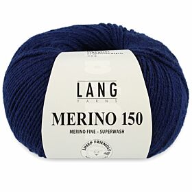 Lang Yarns Merino 150 - 35 donkerblauw - Merinowol Garen