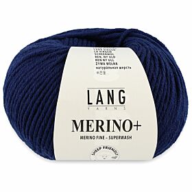 Lang Yarns Merino Plus 35 donkerblauw / marine - Merinowol Garen