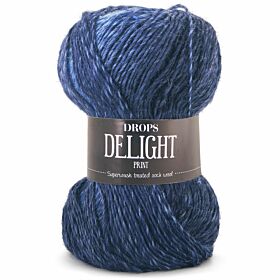 DROPS Delight Print - 04 lichtblauw - Wol Garen
