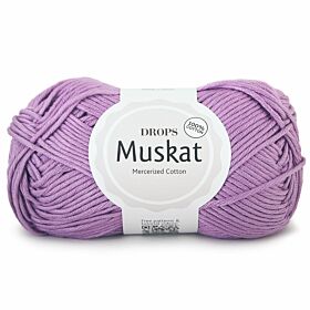 DROPS Muskat Uni Colour - 04 lila - Katoen Garen