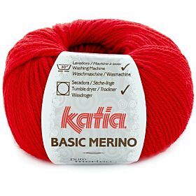 Katia Basic Merino 04 rood - Wol/Acryl Garen
