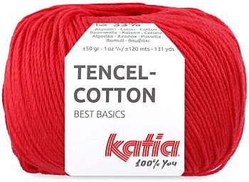 Katia Tencel-Cotton - 04 rood - Lyocell/Katoen Garen 1