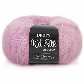 DROPS Kid-Silk Uni Colour - 04 oudroze - Mohair Zijde Garen