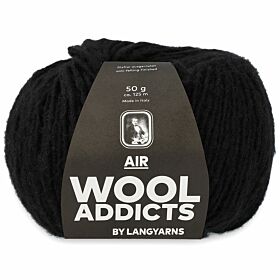 WoolAddicts Air 04 zwart - Merinowol Garen