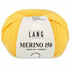 Lang Yarns Merino 150 - 49 goudgeel - Merinowol Garen
