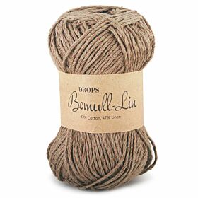 DROPS Bomull-Lin Uni Colour - 05 bruin - Katoen/Linnen Garen