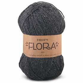 DROPS Flora Mix - 05 donkergrijs - Wol Garen