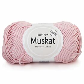 DROPS Muskat Uni Colour - 05 poederroze - Katoen Garen