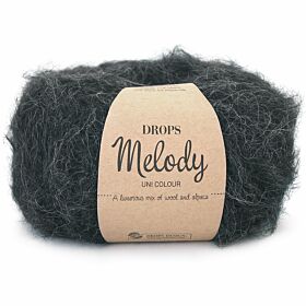 DROPS Melody Uni Colour - 05 zwart - Alpaca Wol Garen