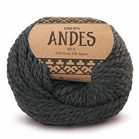DROPS Andes Mix - 0519 donkergrijs - Wol & Garen