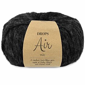 DROPS Air Mix 06 antraciet / donkergrijs - Wol Garen