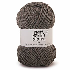 DROPS Merino Extra Fine Mix - 06 taupe / chocoladebruin - Wol & Garen