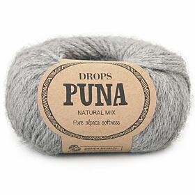 Drops Puna Natural Mix - 06 grijs - Alpaca Wol Garen