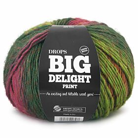 DROPS Big Delight Print - 06 herfstbos - Wol Garen