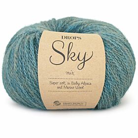 DROPS Sky Mix 06 zeegroen / zeeblauw - alpacawol garen