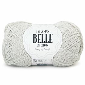 Drops Belle 06 zilvergrijs / parelgrijs (Uni Colour) - Katoen Linnen Garen
