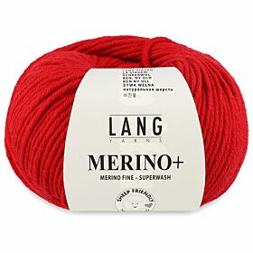 Lang Yarns Merino Plus 60 rood - Merinowol Garen