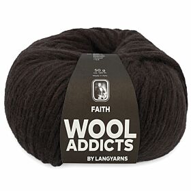 WoolAddicts Faith 67 donkerbruin - Wol Garen