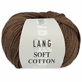 Lang Yarns Soft Cotton 68 donkerbruin - Katoen Garen