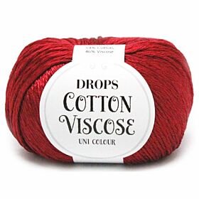 DROPS Cotton Viscose Uni Colour - 07 wijnrood - Katoen/Viscose Garen