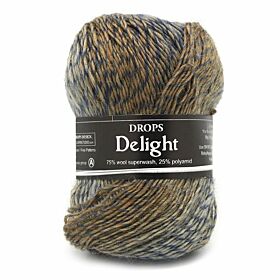DROPS Delight Print - 07 beige/blauw - Wol Garen