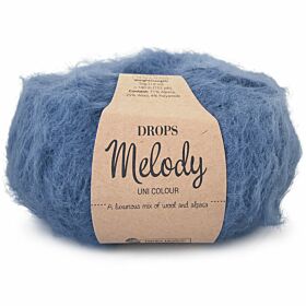 DROPS Melody Uni Colour - 07 donker denimblauw - Alpaca Wol Garen